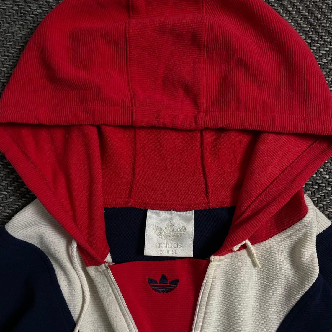 00s 아디다스 올드스쿨 배색 박시핏 아노락 후드 티셔츠y 4119 상품이미지5