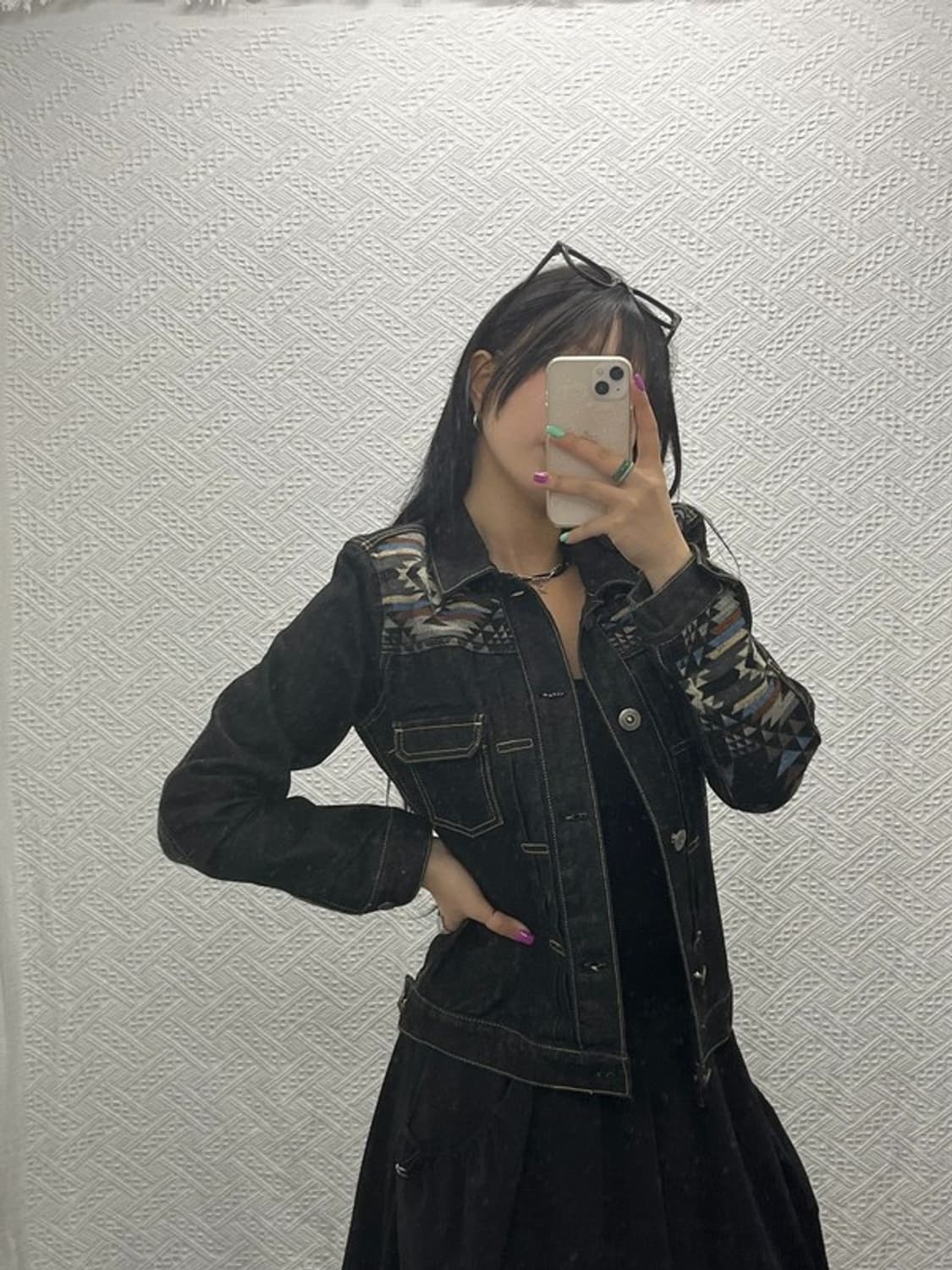 빈티지 올드스쿨 에스닉 트러커 데님 청자켓 M C06664 상품이미지2