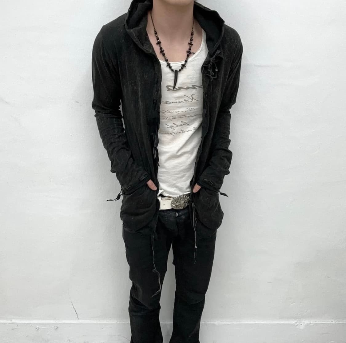 royal flash leather strap cardigan 상품이미지3