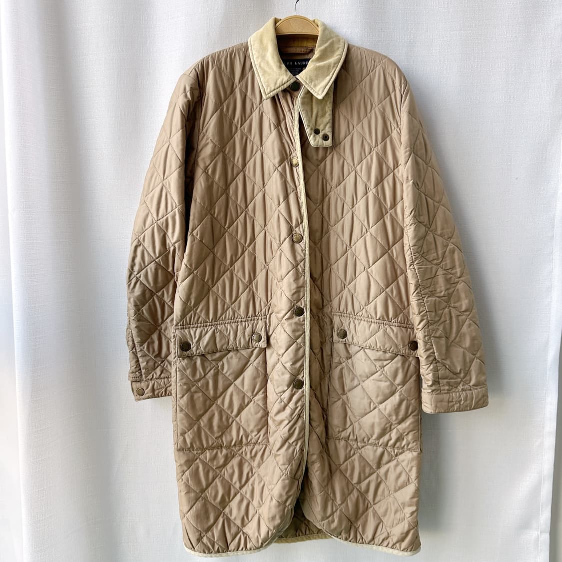 랄프로렌 퀼팅 코트 자켓 베이지 S 상품이미지1