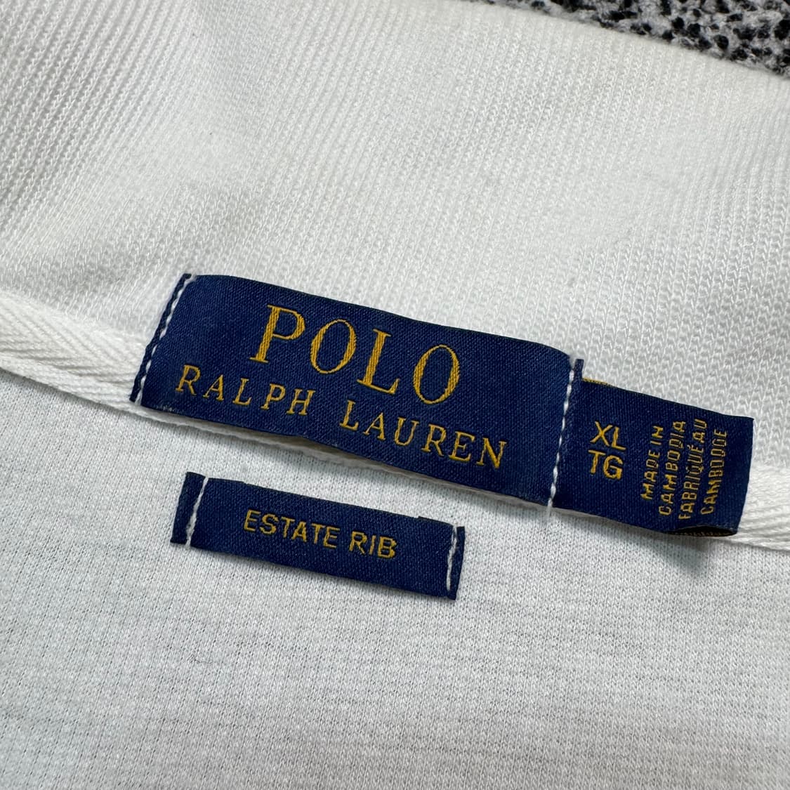 Name : 폴로 랄프로렌 시그니처로고 화이트컬러 반집업 맨투맨 :) 상품이미지3