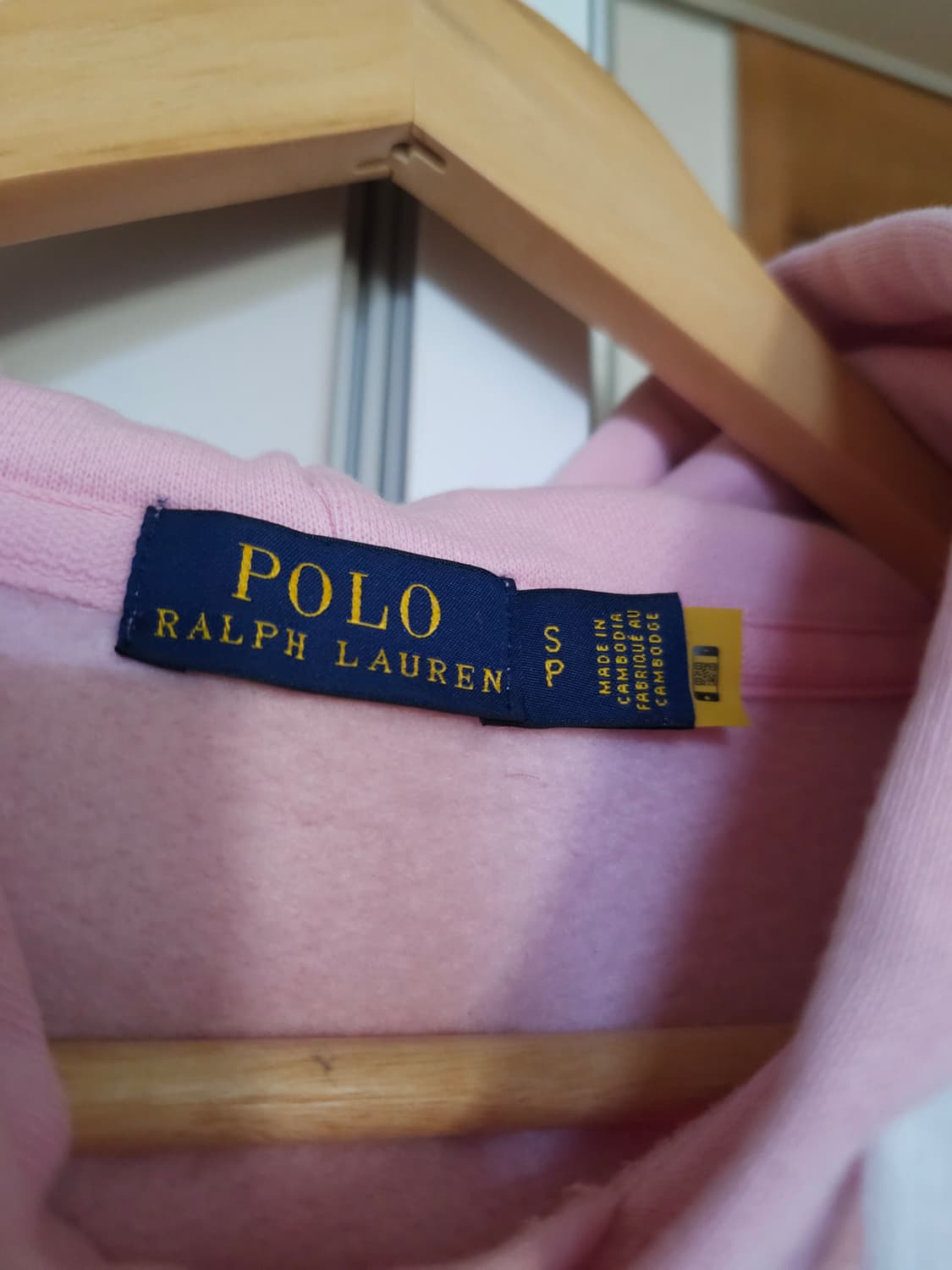 폴로 랄프로렌 핑크 기모 후드티 상품이미지5