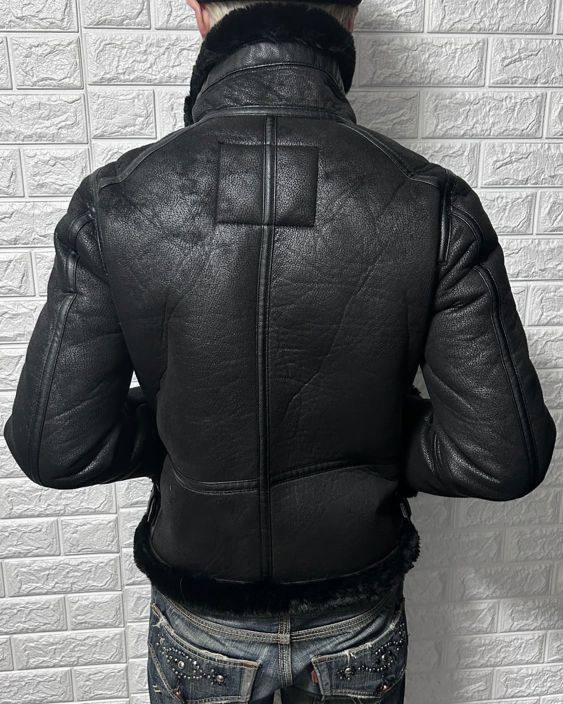 버커루 시어링 버클 무스탕 자켓 상품이미지3