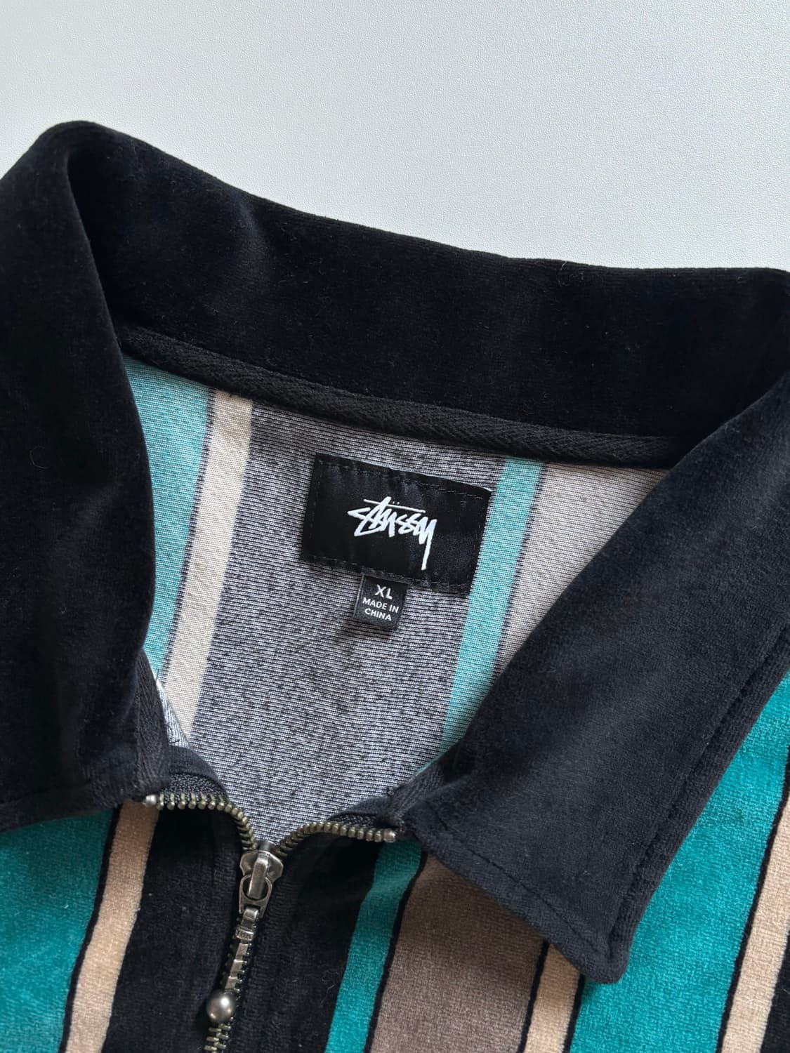 Stussy 스투시 벨루아 스트라이프 집업 상품이미지4