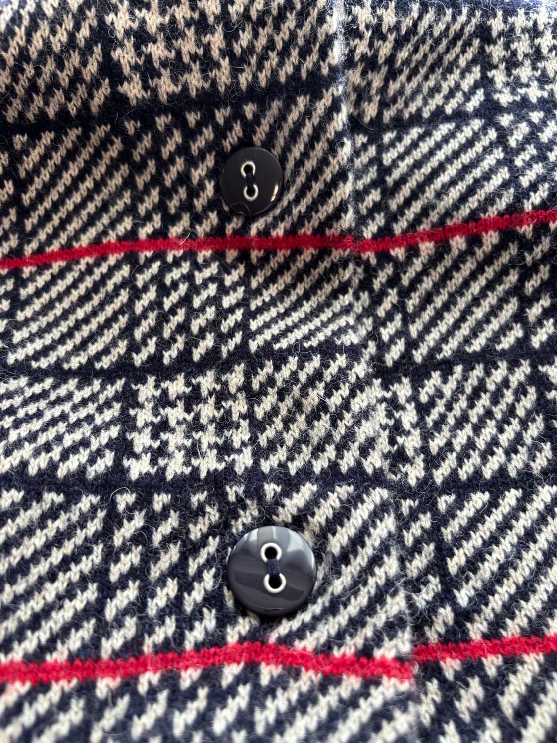 일본브랜드 울혼방 체크 가디건 상품이미지4