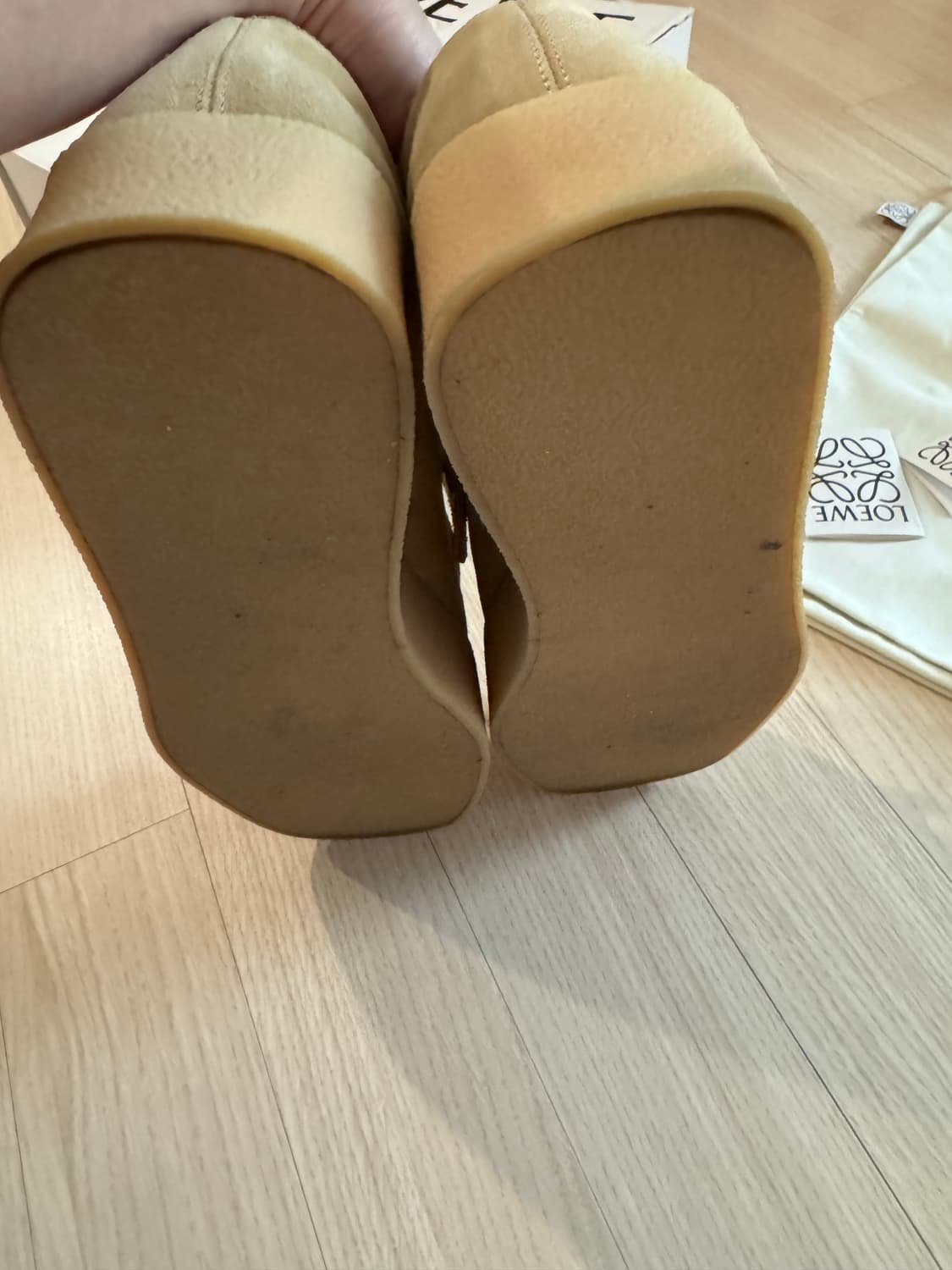 로에베 웨지 레이스업 베이지 41 상품이미지4