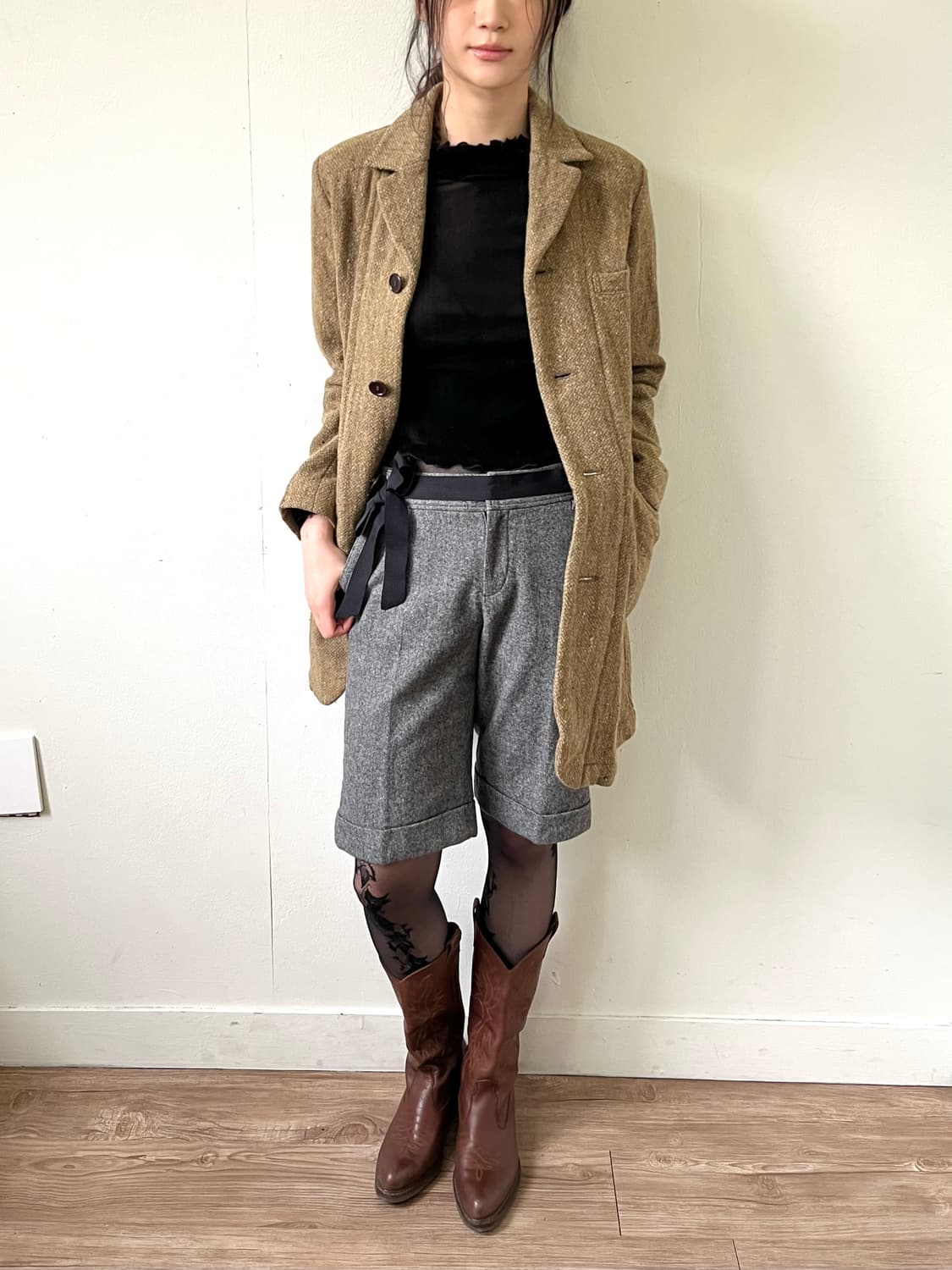 80‘s 이세이미야케 Plantation 트위드 아카이브 코트 상품이미지7