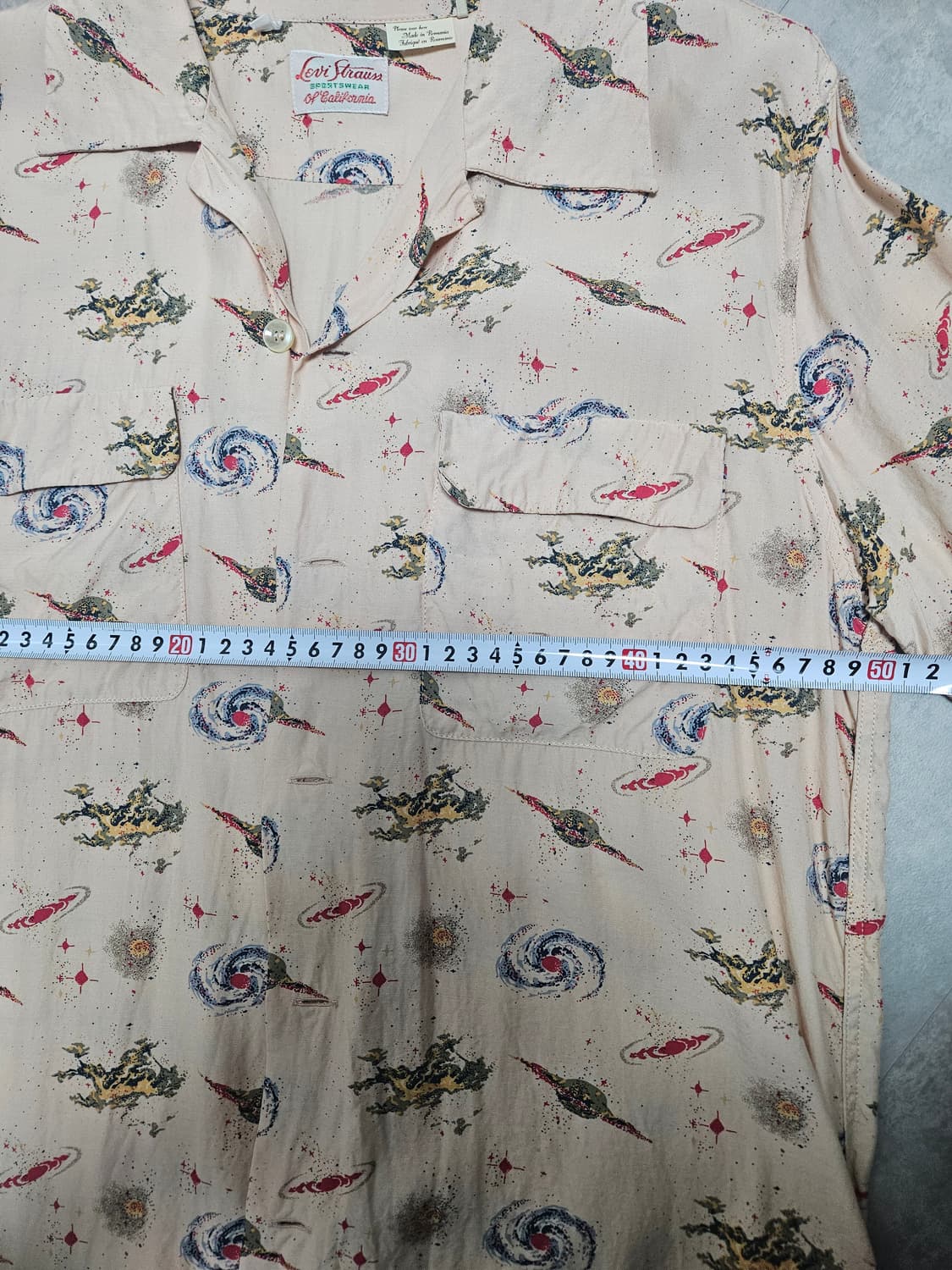 리바이스 LVC 18ss 우주 패턴 셔츠 S 상품이미지2