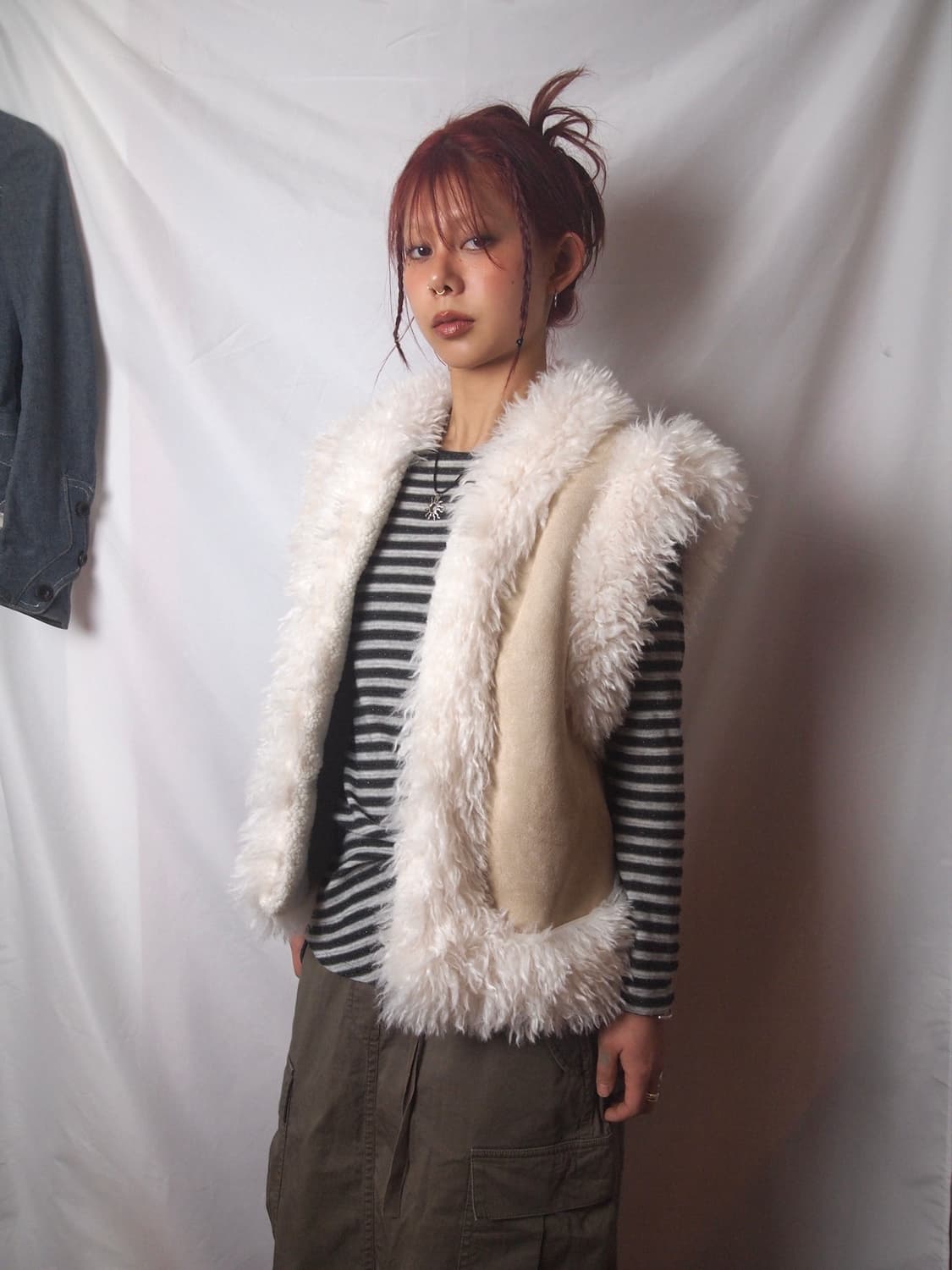 JPN 무스탕 퍼 베스트 상품이미지3