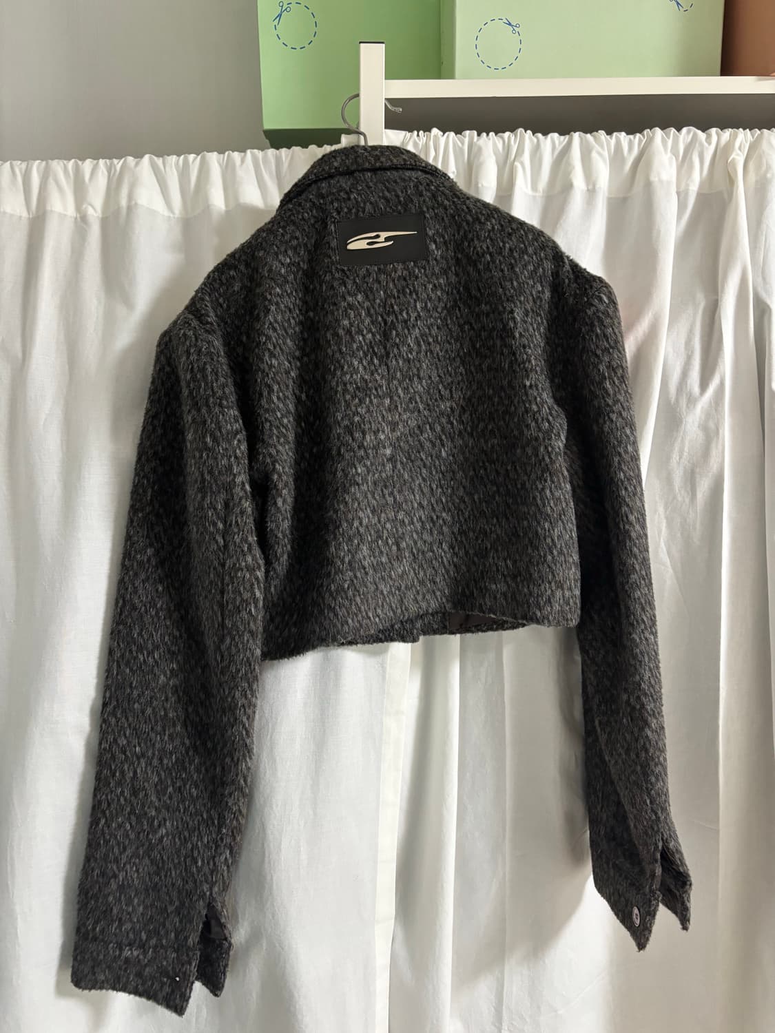 엘이이와이 크롭 울 자켓 블랙 상품이미지2