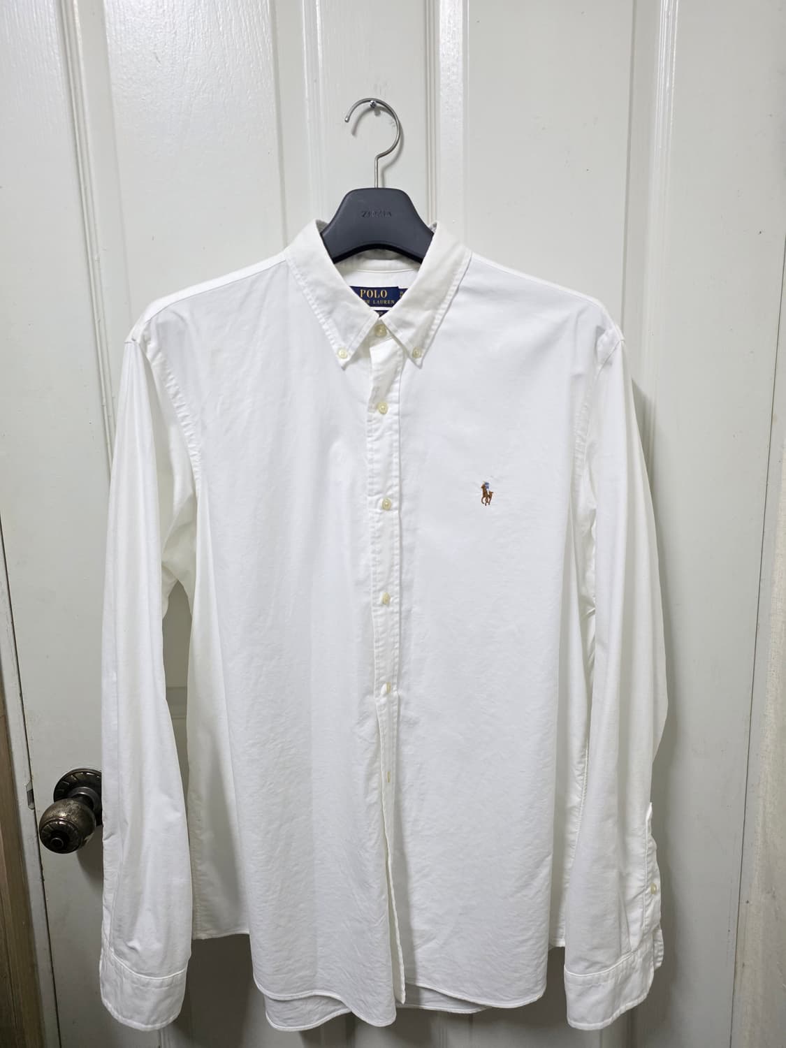폴로 랄프로렌 옥스포드셔츠 화이트 색상 커스텀핏 XL 사이즈 상품이미지1