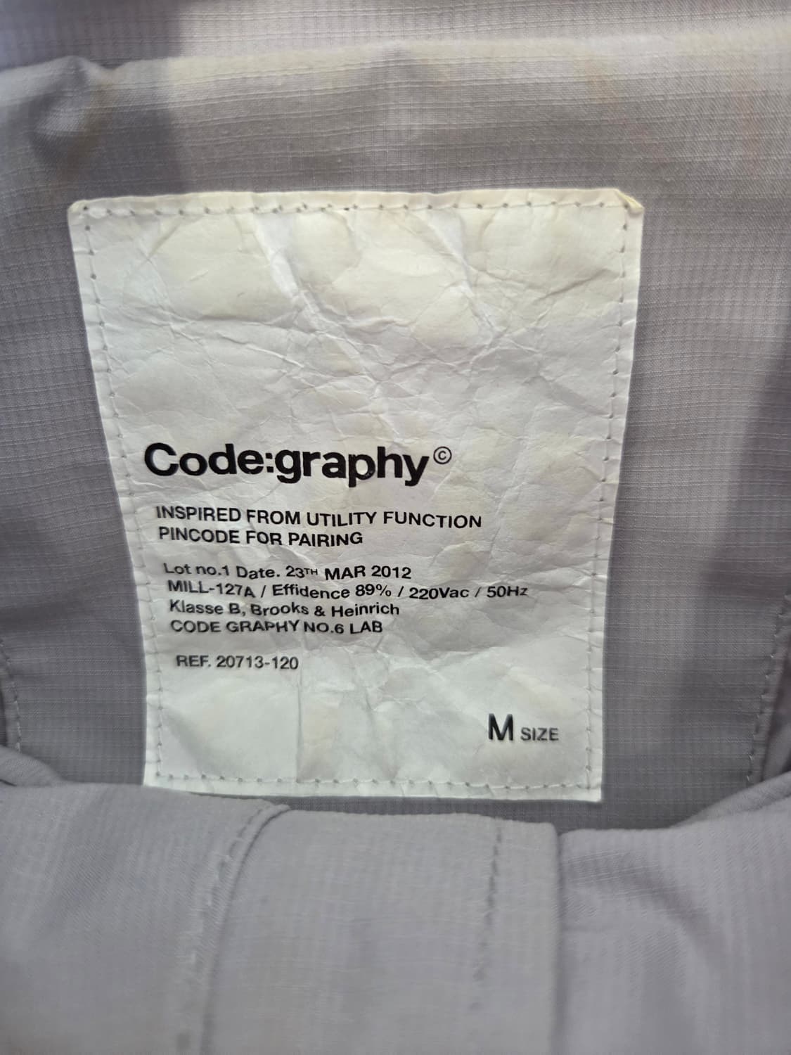 코드그라피 배색 테크 바람막이 그레이 M 상품이미지4