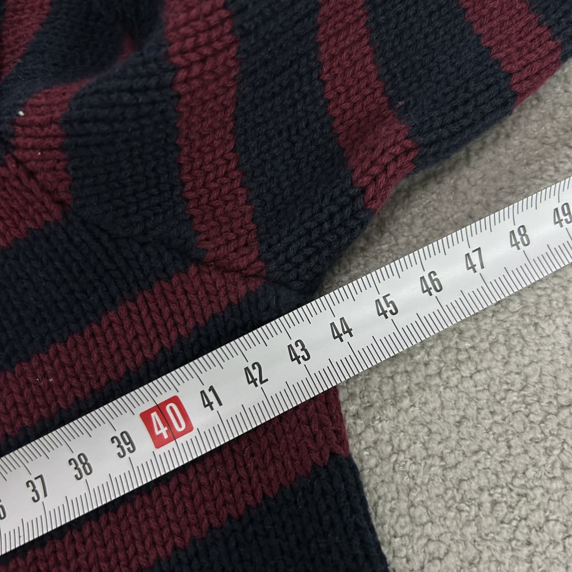 폴로 랄프로렌 스트라이프 니트 블랙/레드 XL 상품이미지4