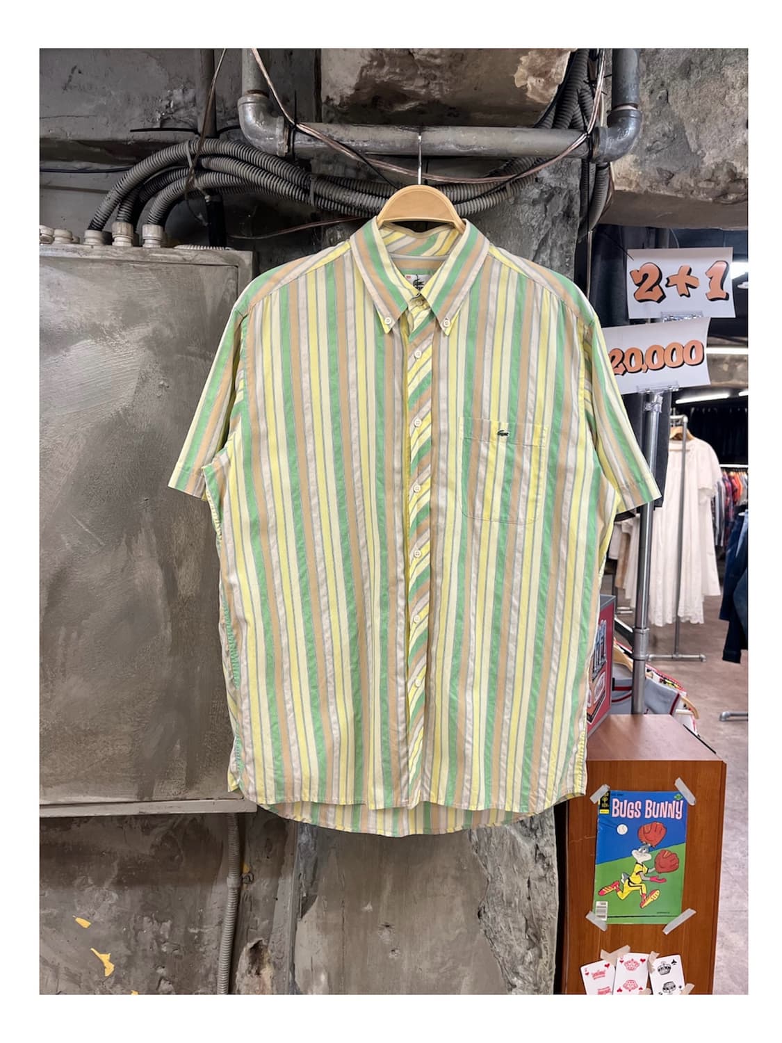 라코스테 스트라이프 포켓 반팔 셔츠 105 #csz4081 상품이미지1