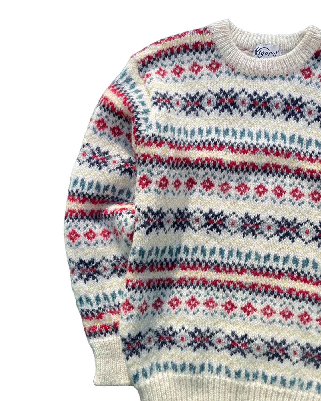 80‘s fair isle wool sweater 상품이미지2