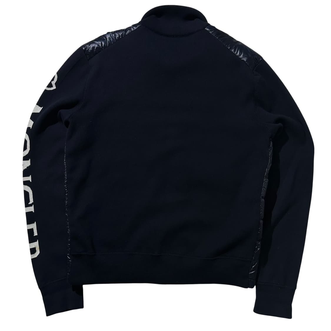 (매장판) 몽클레어 레터링 로고 니트 믹스 구스다운 패딩 상품이미지4