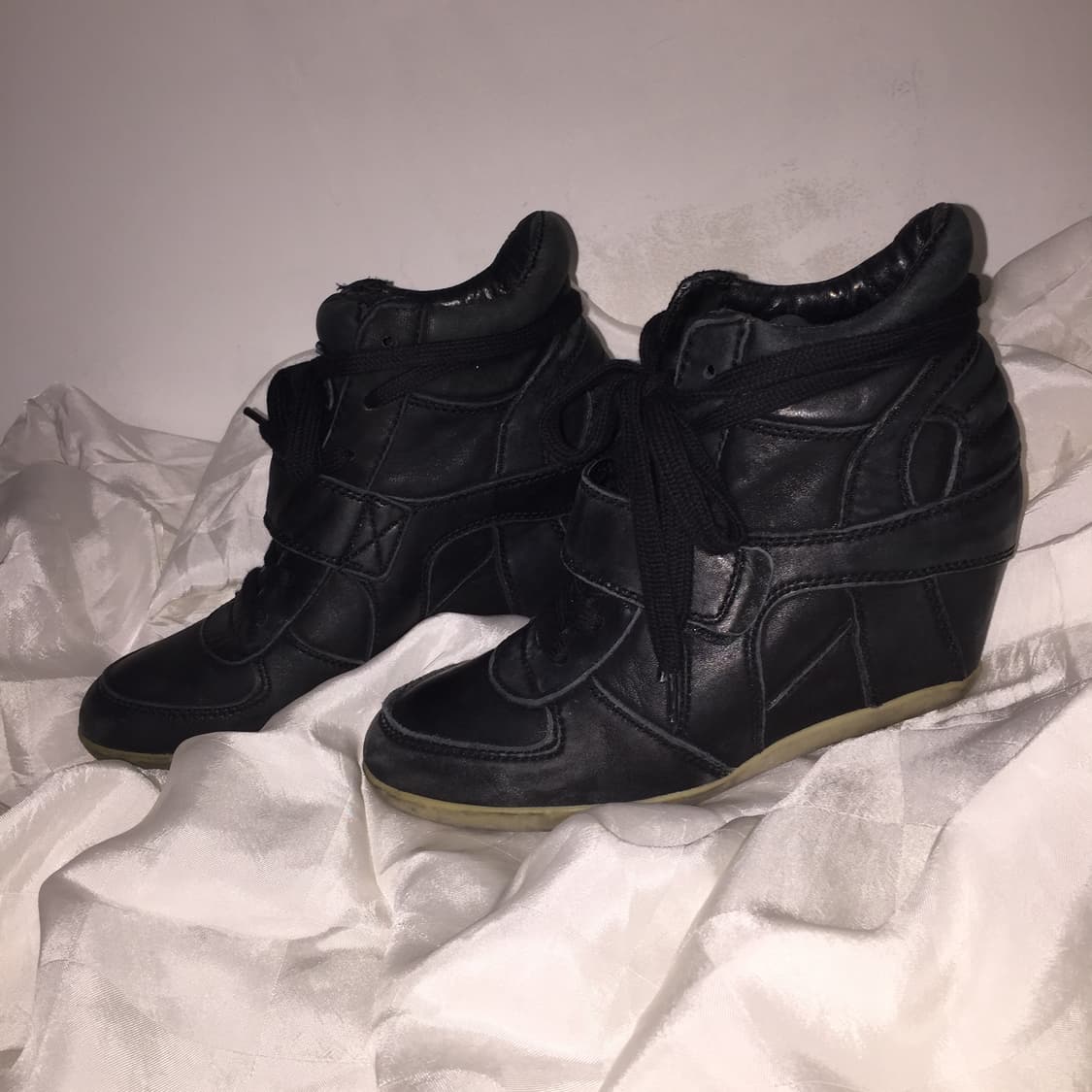 Ash 아쉬 레더 하이탑 웨지 스니커즈 상품이미지1