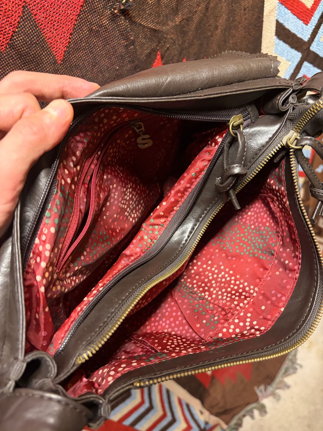 leather ethnic shoulder bag  / 에스닉 숄더 백 상품이미지4