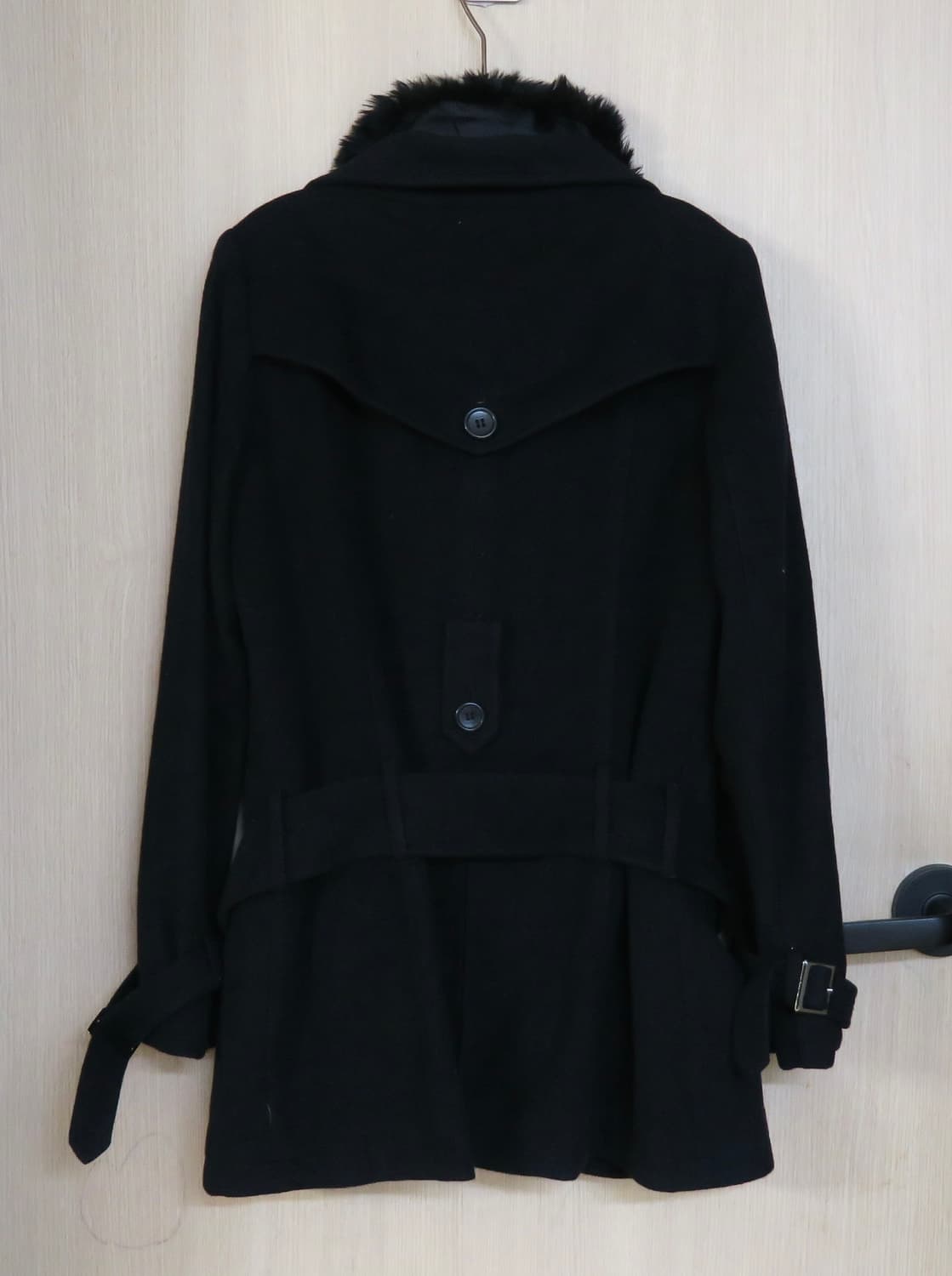 퍼 카라 울 혼방 코트 상품이미지7