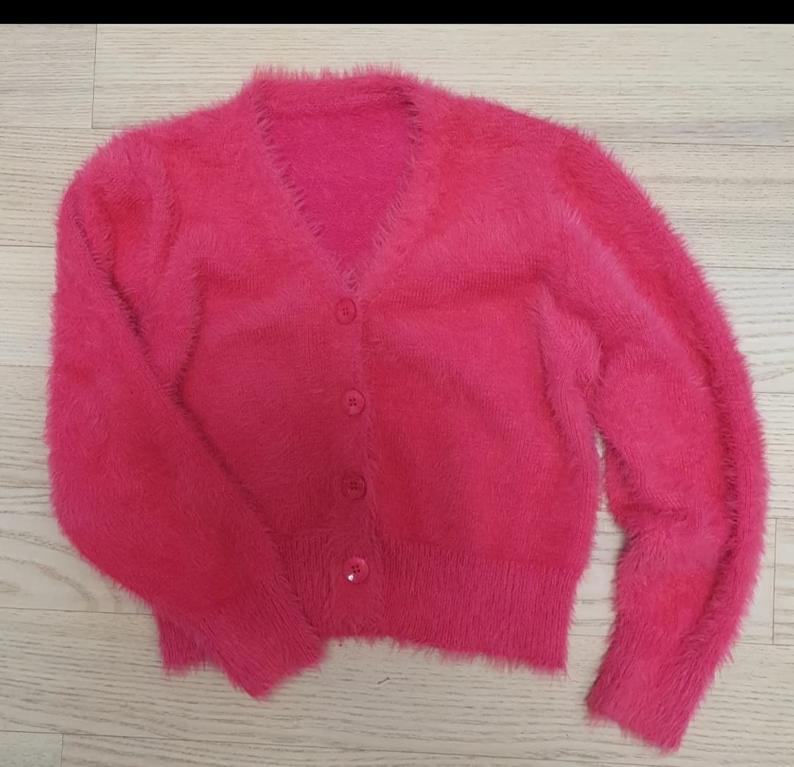 핫핑크 플러시 가디건 상품이미지2