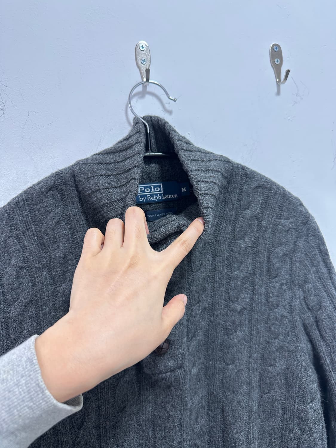 Polo Ralph Lauren lambs wool cable knit 상품이미지5