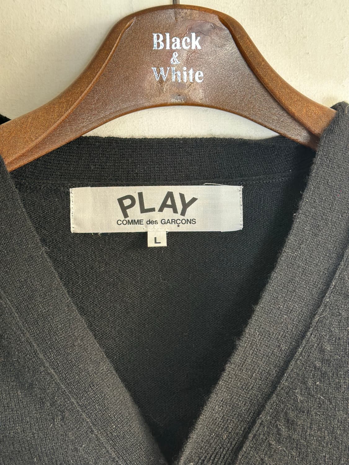 꼼데가르송 블랙 하트 가디건 (100-105) 정품 상품이미지4