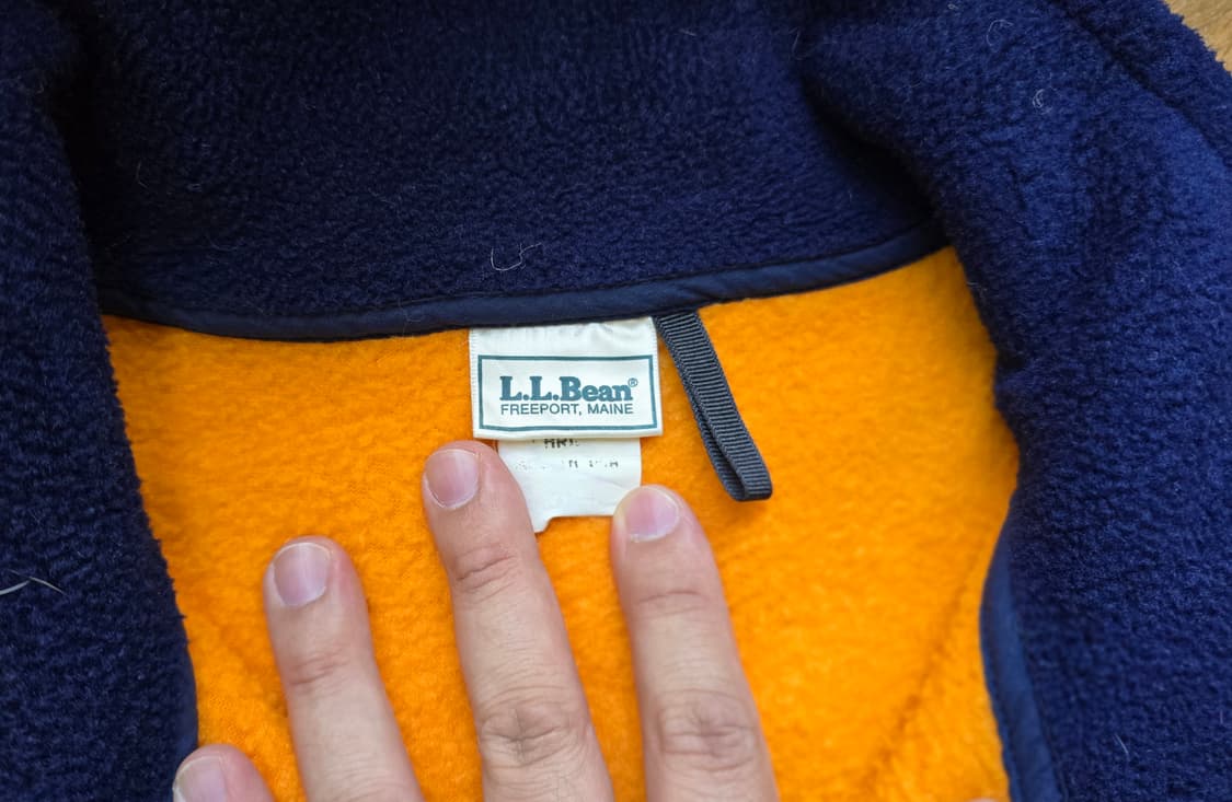 L.L.BEAN 엘엘빈 머스타드 후리스 집업 XXL ,110 싸이즈 상품이미지5