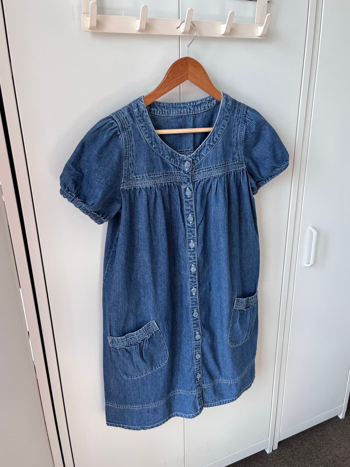 Vintage 핀턱 중청 데님 원피스 상품이미지10