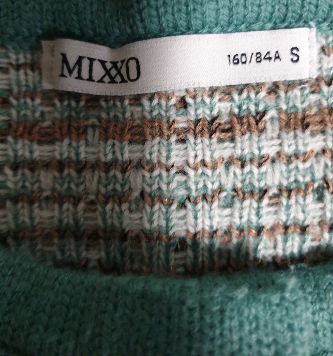 미쏘 럭셔리 트위드 니트 자켓 그린 (S) 상품이미지3