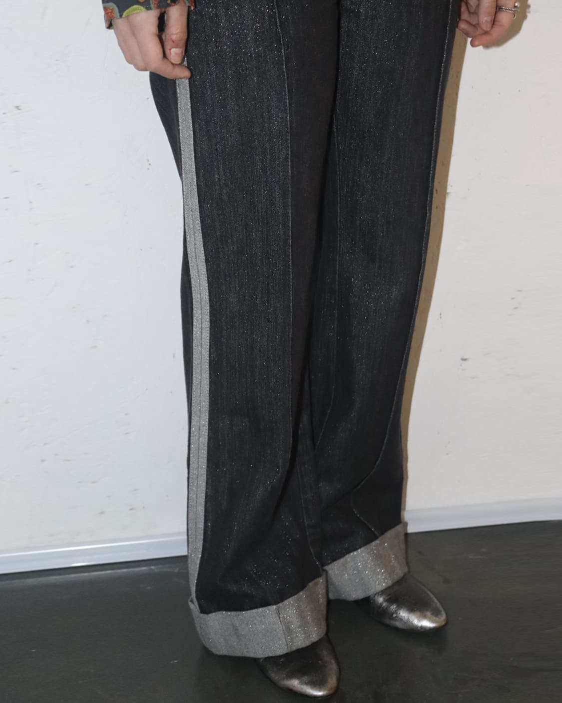 장 폴 고티에 글리터 펄 블랙 데님팬츠 상품이미지3