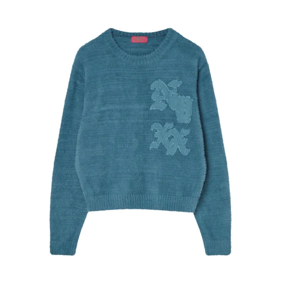 HAIRY APPLIQUE KNIT BLUE 상품이미지1
