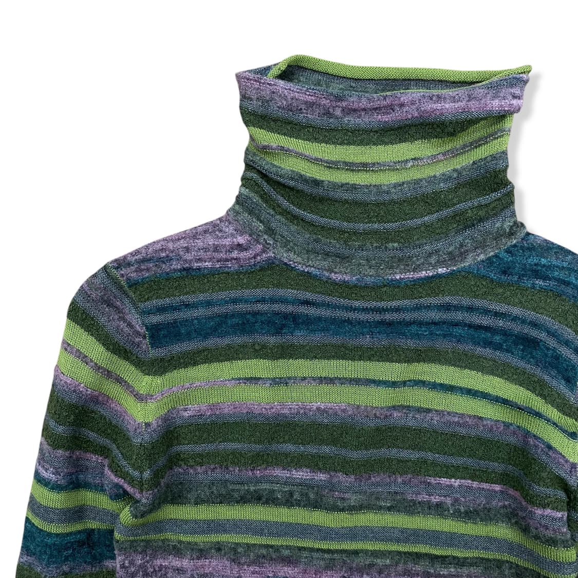 Multi Khaki Stripe Wool Regular Top 상품이미지3