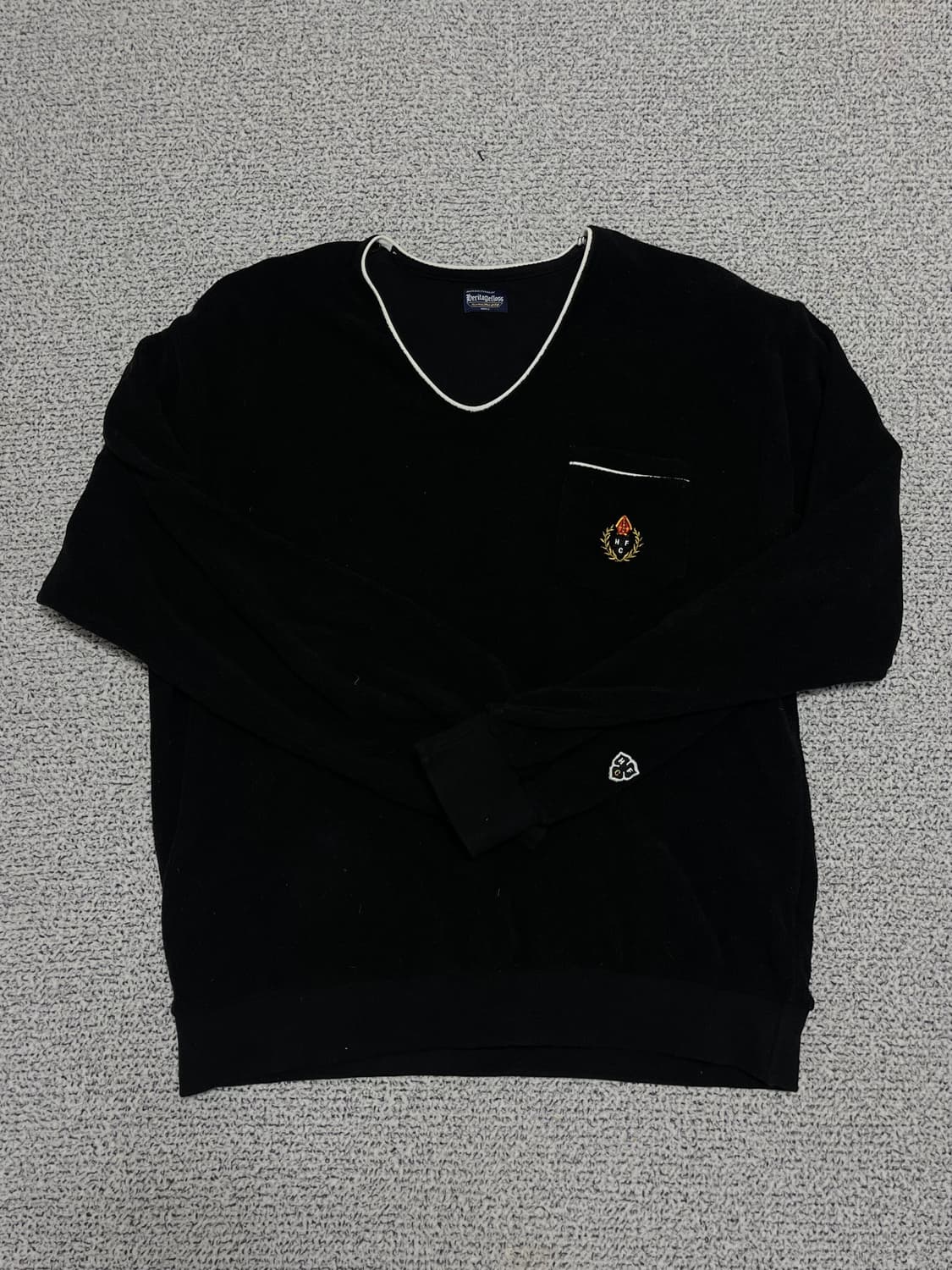 헤리티지플로스 타올 브이넥 니트 상품이미지1