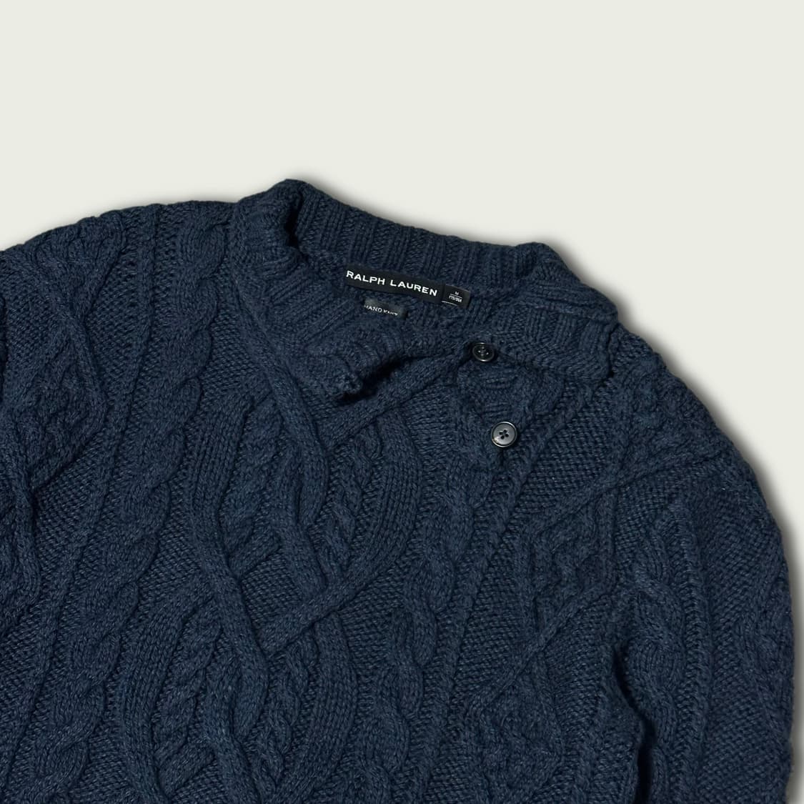 블랙라벨 하이넥 피셔맨 니트 상품이미지3