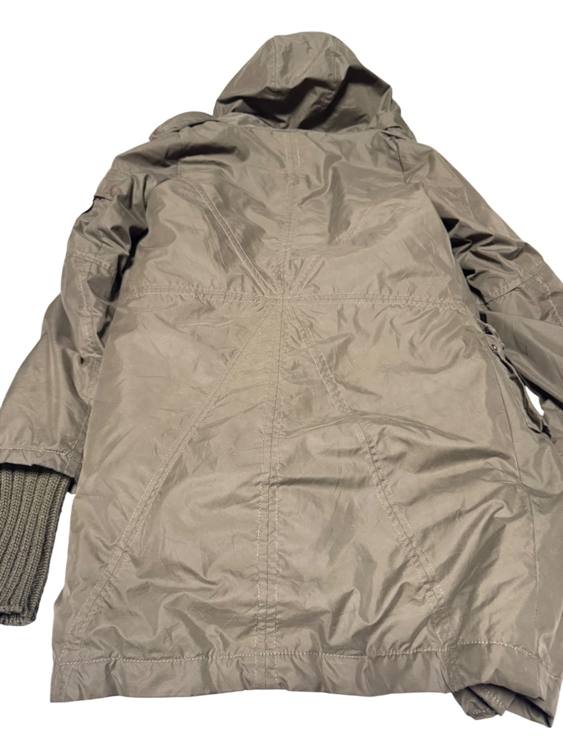 vintage mode khaki long jacket 상품이미지3