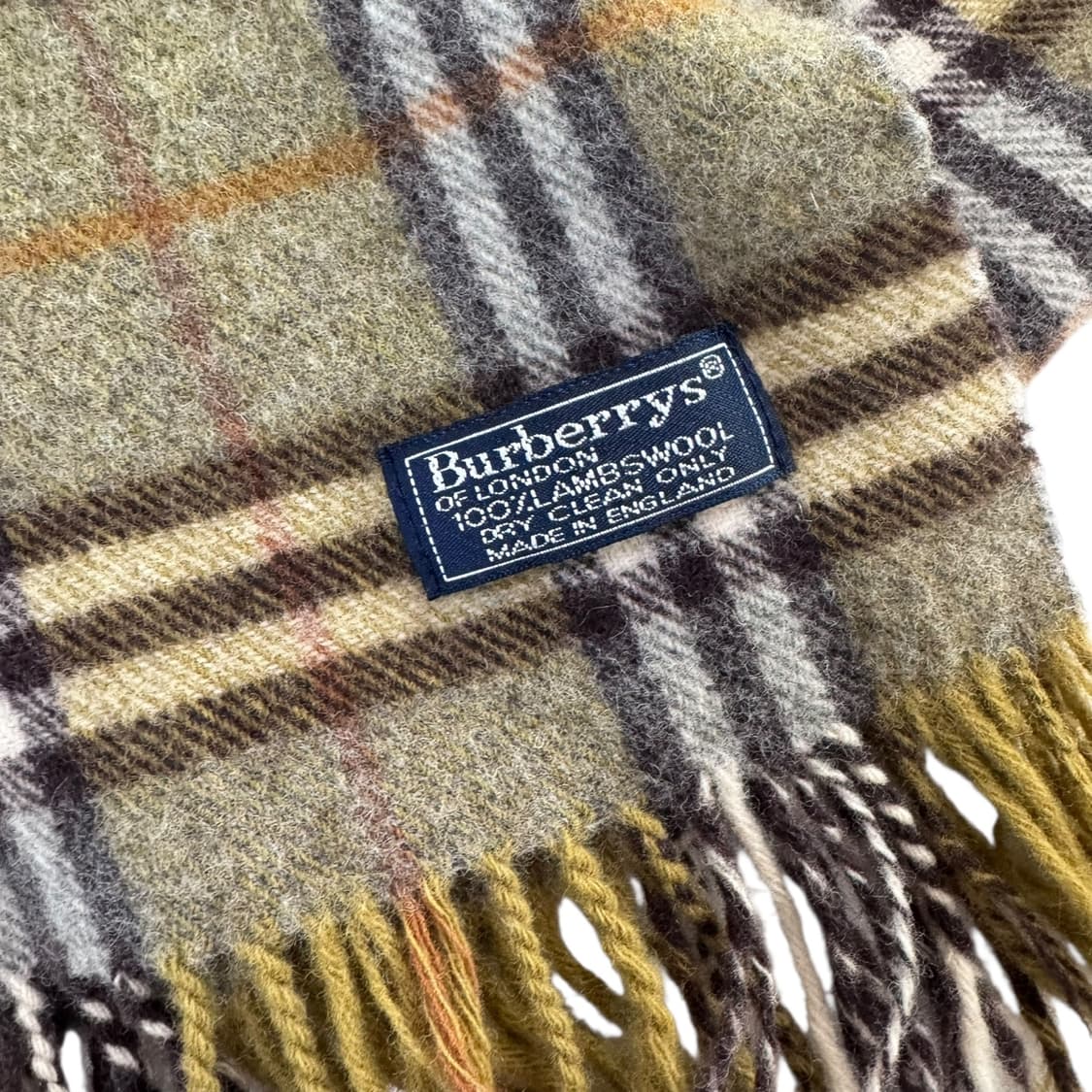 정품 버버리 노바체크 카키 머플러 상품이미지4