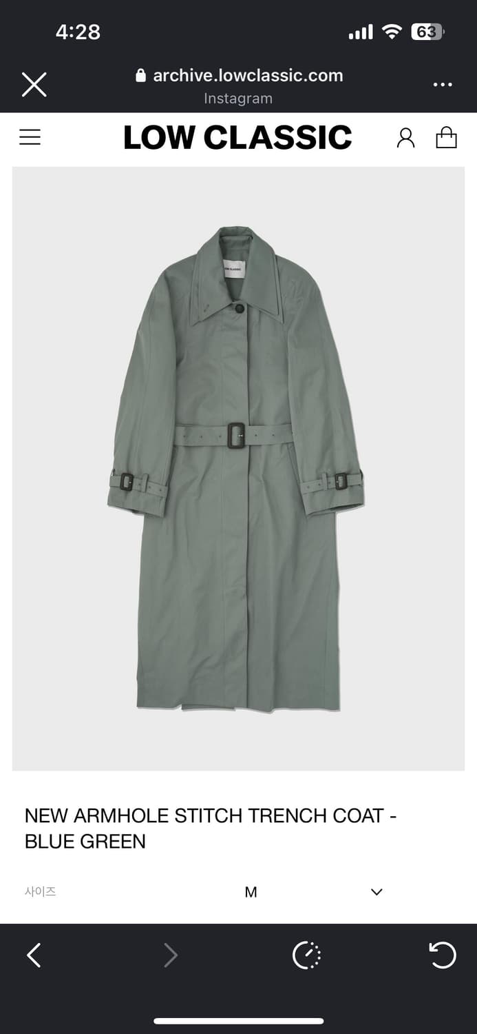 로우클래식 코트 뉴 암홀 스티치 트렌치 코트 상품이미지6