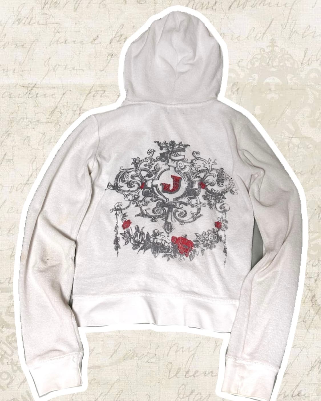 쥬시꾸뛰르 큐빅 벨루어 테리 집업 후디 상품이미지1