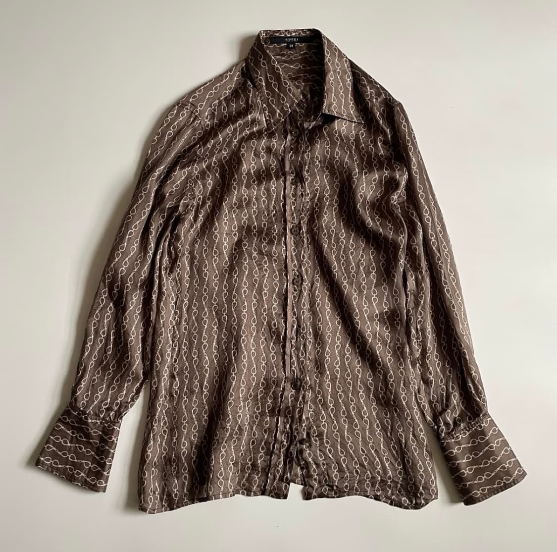 구찌 체인 모티프 실크 셔츠 (블라우스) 상품이미지1