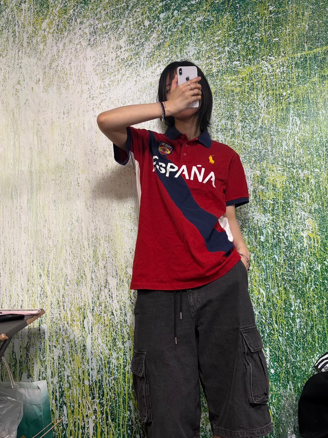 폴로 빅포니 치프키프 에스파냐 레드 반팔 카라 티셔츠 L  상품이미지3