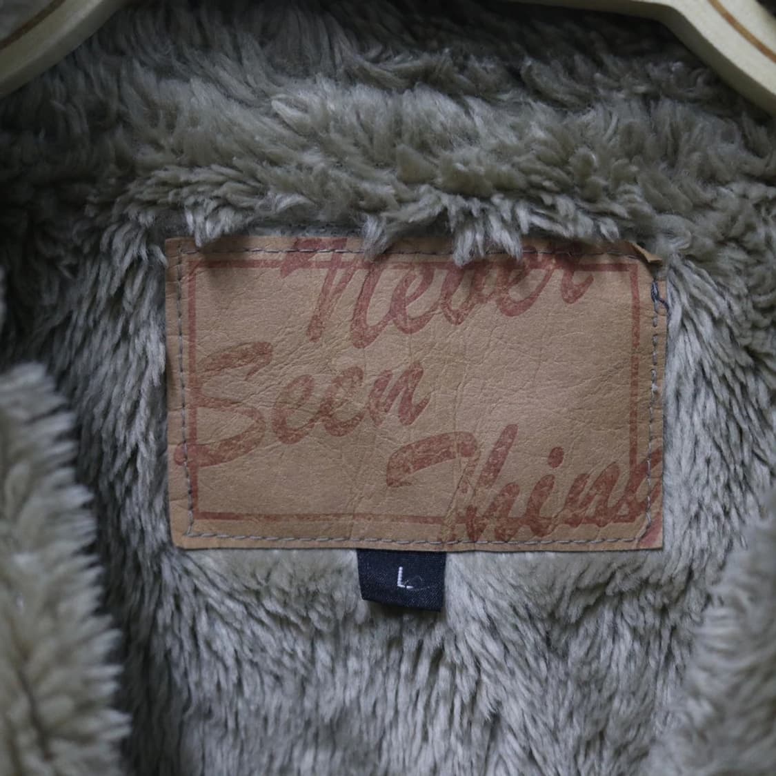 NEVER SEEN THING 안감 퍼 흑청 데님자켓 61889 상품이미지7