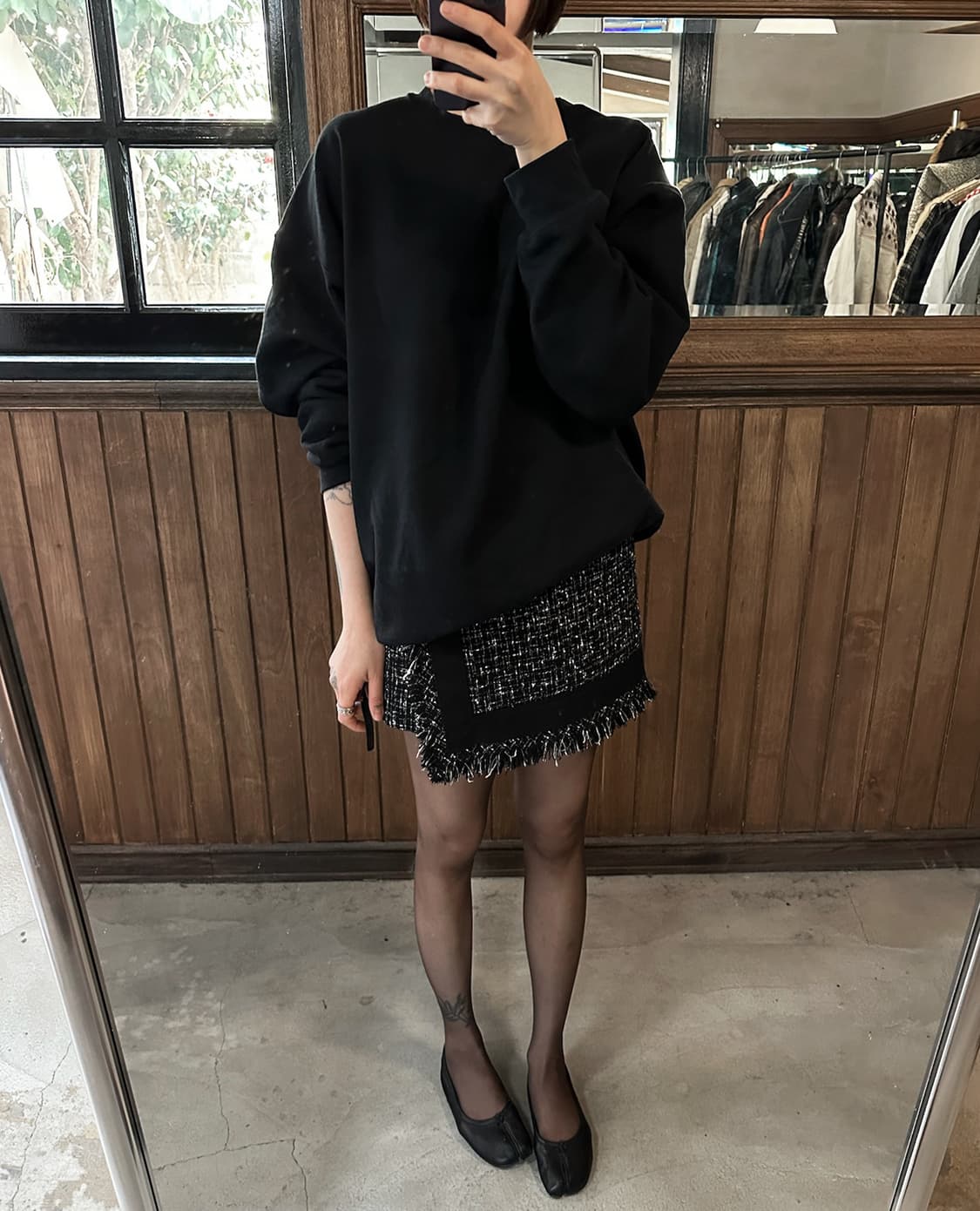 SACAI tweed wrap shorts 상품이미지4