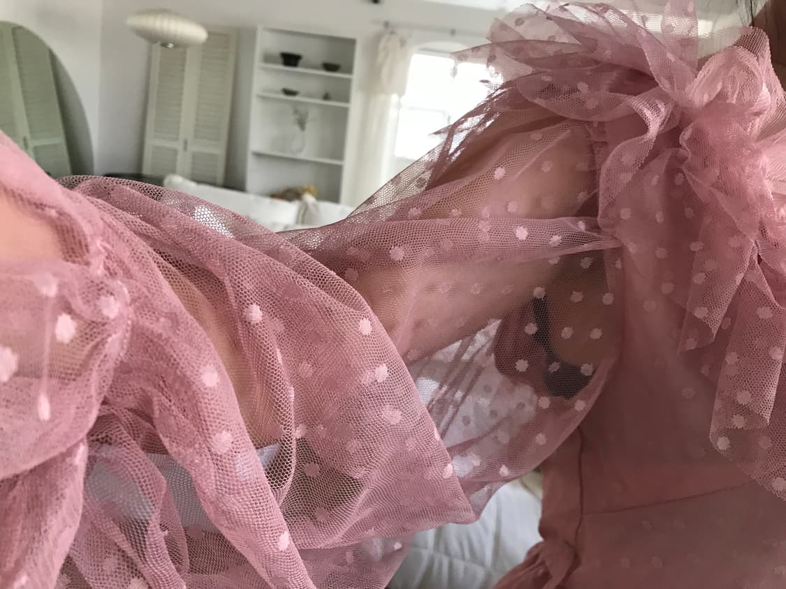 vintage ruffle pink one-piece 상품이미지6