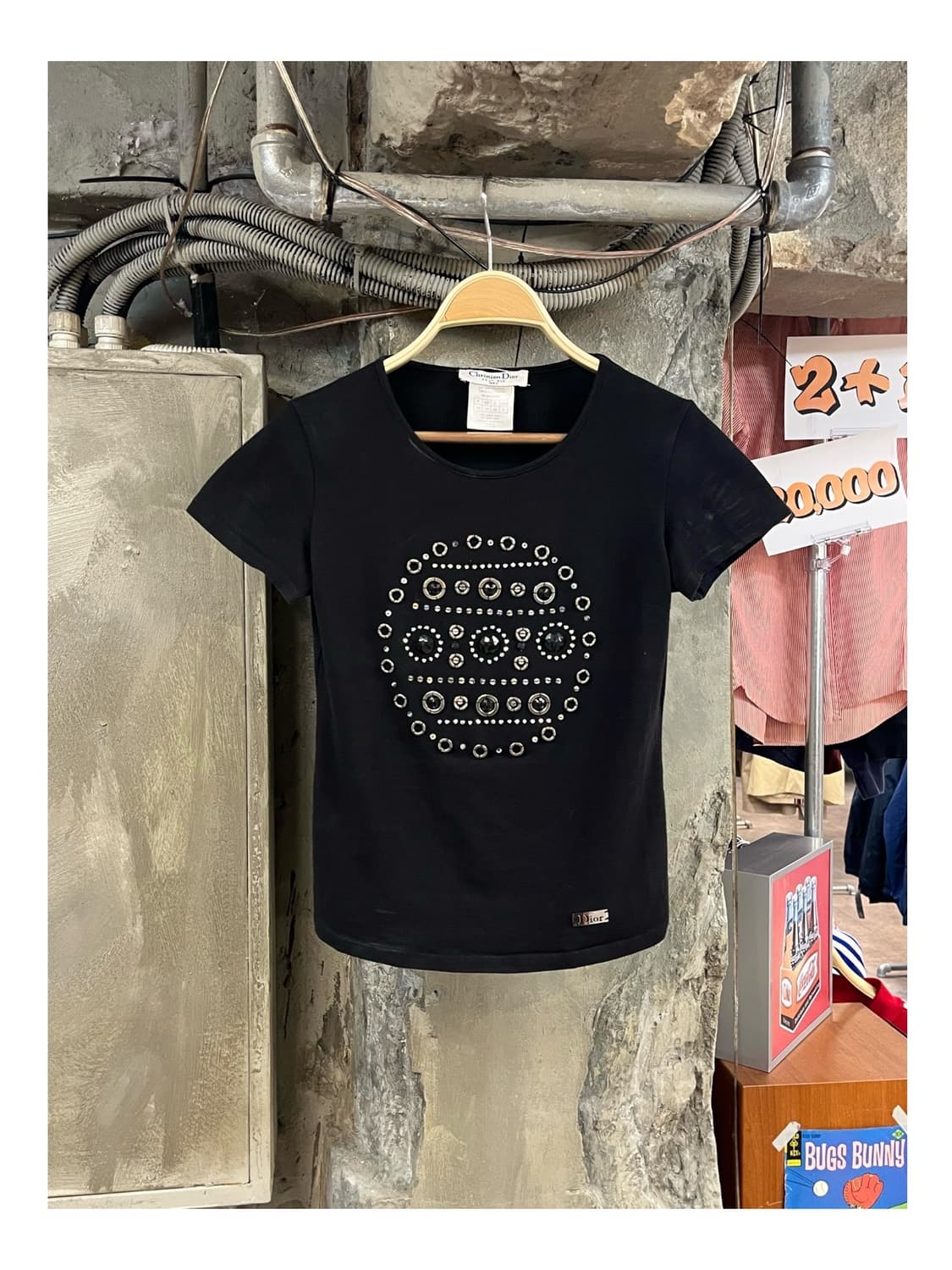 디올 스톤 반팔티 블랙 #csz3234 상품이미지1