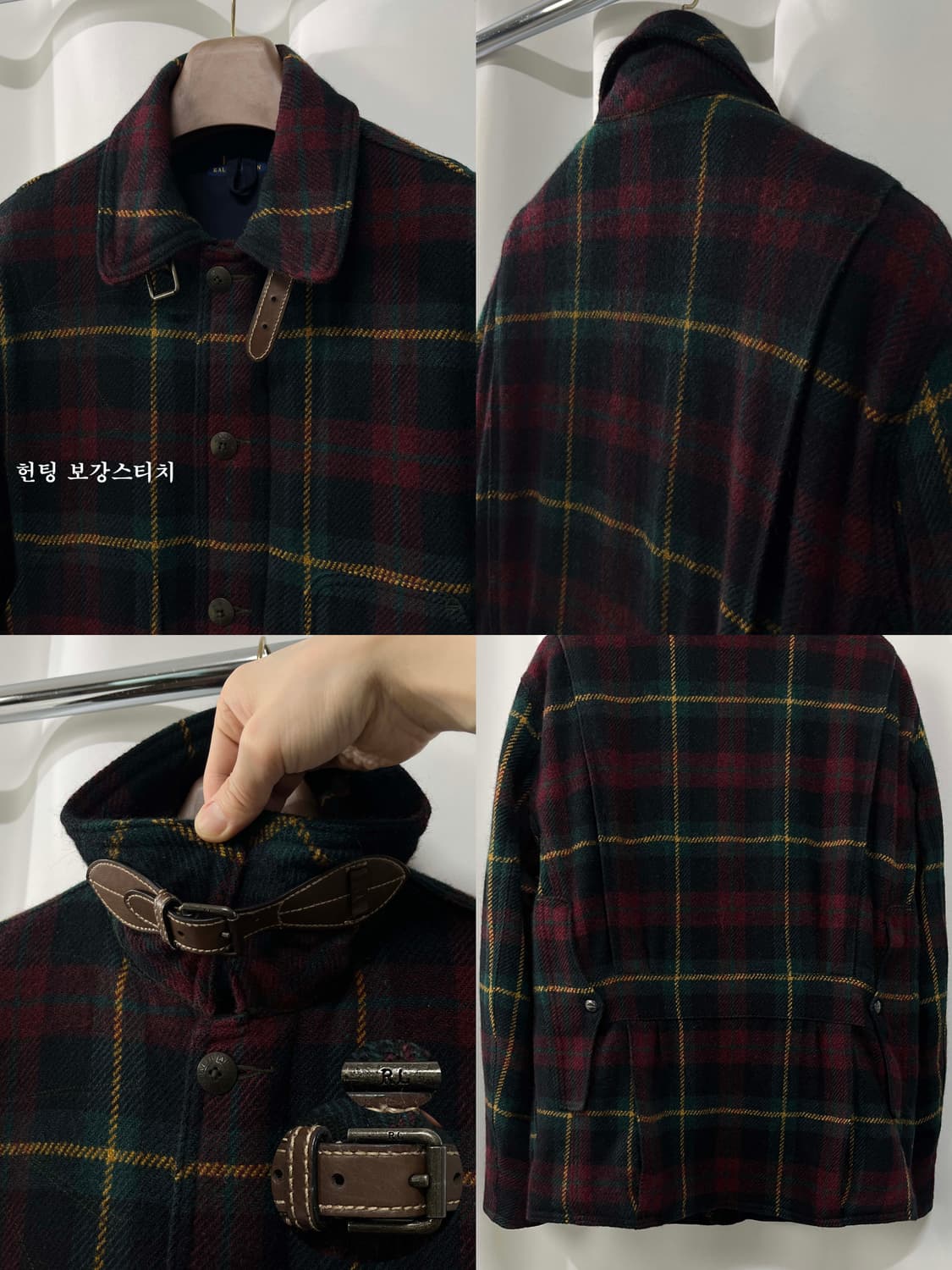 폴로 랄프로렌 인디언헤드 알파카 울 매키노 타탄체크 헌팅 자켓 상품이미지5