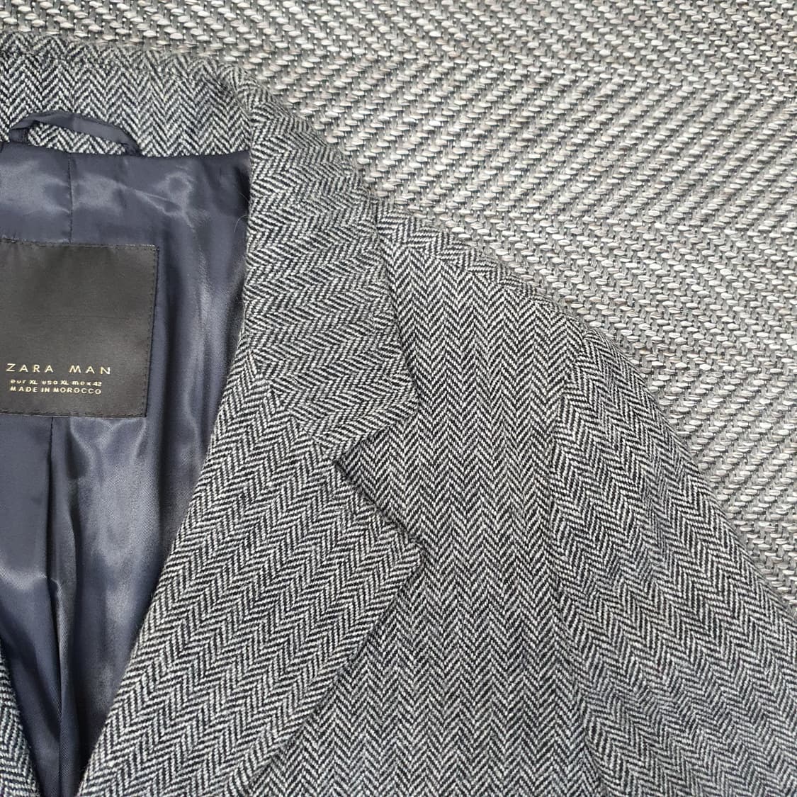 자라 헨링본 코트 자켓 남자105 상품이미지3