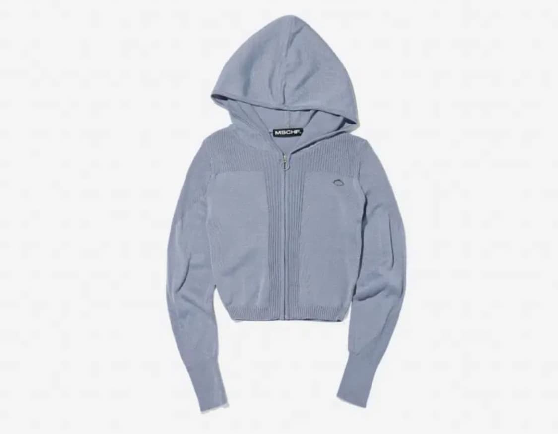 미스치프 롬버스 니티드 후드 그레이시블루 m 상품이미지1