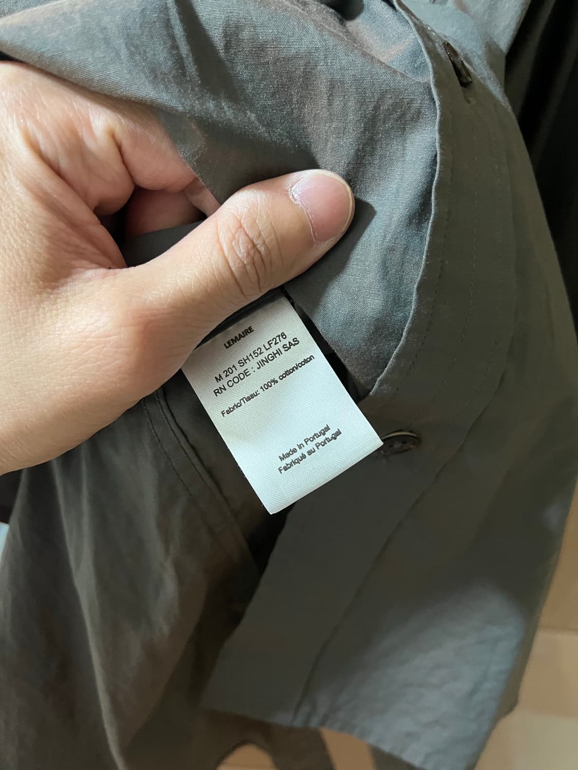 르메르 20시즌 스트레이트 카라 셔츠 커피색 46사이즈 팝니다 상품이미지8