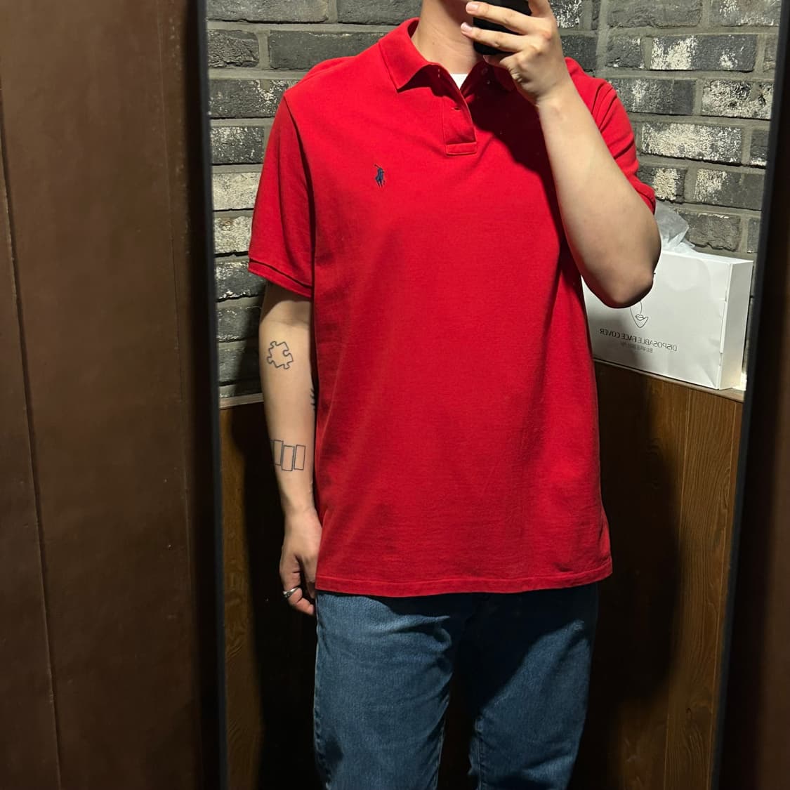XL) 폴로 랄프로렌 클래식 레드 반팔 카라티 PK 상품이미지8