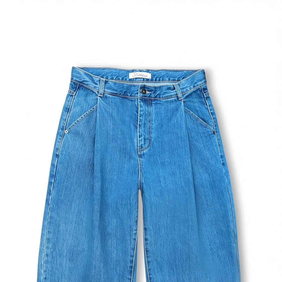 비슬로우 원턱 와이드 데님 팬츠 상품이미지2